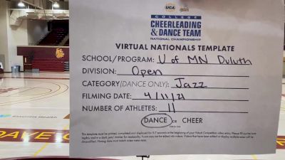 University of Minnesota-Duluth [Virtual Open Jazz Semi Finals] 2021 UCA & UDA College Cheerleading & Dance Team National Championship