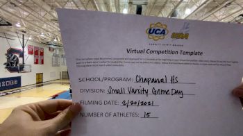 Chaprral High School [Game Day Small VA] 2021 UCA February Virtual Challenge