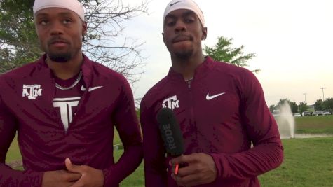 JQ & Bryce McCray of Texas A&M qualify for NCAA 400m hurdles semifinal