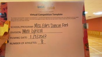 Miss Edie's Dancin Feet - Dance Stars(C/L) [Mini - Contemporary/Lyrical] 2022 UDA Battle of the Northeast Virtual Dance Challenge