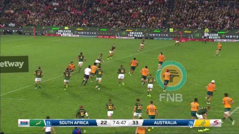 Australia Rugby Star Tom Wright Scores Try vs Springboks