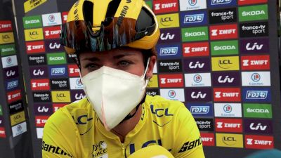 Marianne Vos Enjoying Day In Tour de France Yellow