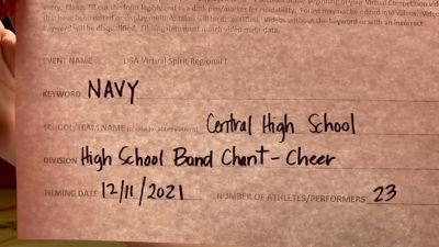 Central High School [High School Band Chant - Cheer] 2021 USA Virtual Spirit Regional I