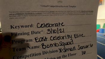 East Celebrity Elite - BombSquad [L6 Senior - Xsmall] 2021 Spirit Festival Virtual Nationals