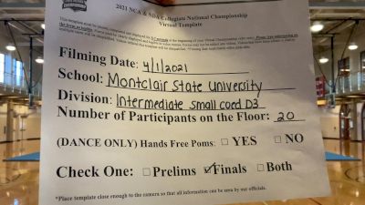 Montclair State University [Virtual Intermediate Small Coed III Finals] 2021 NCA & NDA Collegiate Cheer & Dance Championship