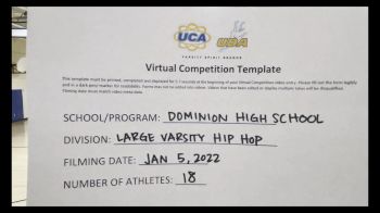 Dominion High School - Dance Team [Varsity - Hip Hop] 2022 UDA Battle of the Northeast Virtual Dance Challenge