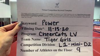 CheerCats LV - Henderson - Tiger Girls [L1 Mini - D2] Varsity All Star Virtual Competition Series: Event V
