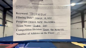 Cheer Elite All Stars - Junior Red [L2 Junior - D2 - Small - B] 2021 Varsity All Star Winter Virtual Competition Series: Event IV