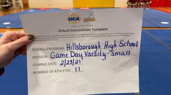 Hillsborough High School [Game Day Small Varsity] 2021 UCA February Virtual Challenge