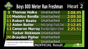 Joshua Cooper Claims Freshmen 800m Win In 1:54