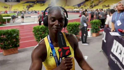 Julien Alfred Post Race Live On The Athlete's Lounge