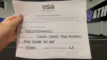 Peak Athletics - Sound Squad [Senior - Hip Hop] 2021 USA All Star Virtual Championships