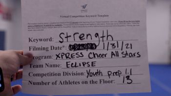 Xpress Cheer Allstars - Eclipse [L1.1 Youth PREP D2] 2021 Varsity All Star Winter Virtual Competition Series: Event II
