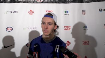 Cole Hutson Reacts To Team USA's Win In 2026 World Juniors Home Opener