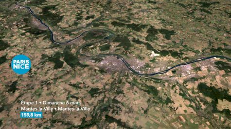 Course Flythrough: 2022 Paris Nice Stage 1