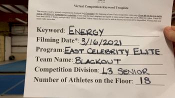 East Celebrity Elite - Londonderry Blackout [L3 Senior - Small] 2021 Beast of The East Virtual Championship
