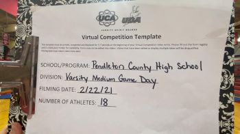 Pendleton County High School [Game Day Medium Varsity] 2021 UCA February Virtual Challenge