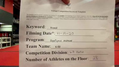Gym Tyme - Kiss [L3 Junior - Medium] Varsity All Star Virtual Competition Series: Event V
