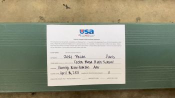 Costa Mesa High School [Varsity Show Cheer Non-Tumbling Advanced Finals] 2021 USA Spirit & Dance Virtual National Championships