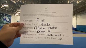 Platinum Athletics - Dream PAC [L1 Youth] 2021 The Regional Summit Virtual Championships