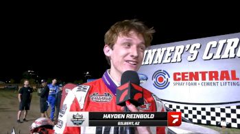 Hayden Reinbold Reacts After Scoring Salt City 100 In USAC Silver Crown Debut