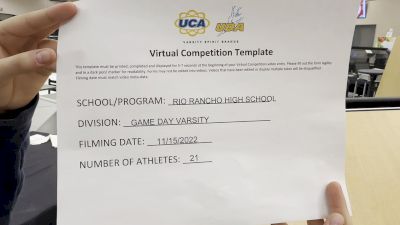 Rio Rancho High School [Game Day Varsity] 2022 UCA November Virtual Regional