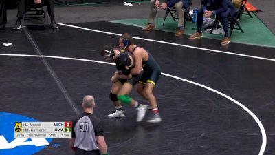 174 lb Cons Semi, Michael Kemerer, Iowa vs Logan Massa, Michigan