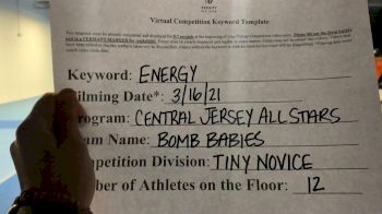 Central Jersey All Stars - Bomb Babies [L1 Tiny - Novice - Restrictions] 2021 Beast of The East Virtual Championship