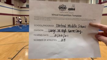Central Middle School [Game Day Large Junior High] 2021 UCA February Virtual Challenge