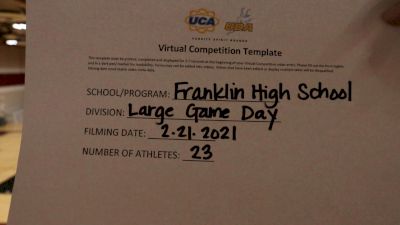 Franklin High School [Game Day Large VA] 2021 UCA February Virtual Challenge