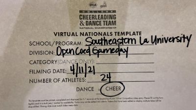 Southeastern Louisiana University [Virtual Open Coed Game Day - Cheer Finals] 2021 UCA & UDA College Cheerleading & Dance Team National Championship