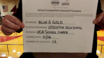 Stockton High School [Game Day Varsity - Non-Tumble] 2020 UCA Show Me Virtual Regional