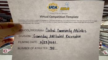 Central Community Athletics [Game Day - Recreational] 2021 UCA February Virtual Challenge