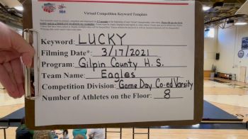 Gilpin County High School - Eagles [Game Day Coed Varsity] 2021 NCA & NDA Virtual March Championship