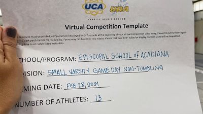 Episcopal School Of Acadiana [Virtual Small Varsity Non Tumbling Game Day Finals] 2021 UCA National High School Cheerleading Championship