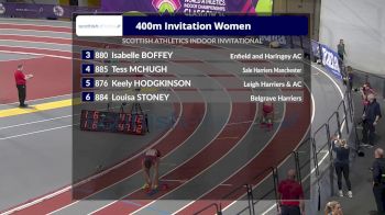 Keely Hodgkins Races The 400m Fresh Off Of An 800m World Record, Scottish Indoor Invitational