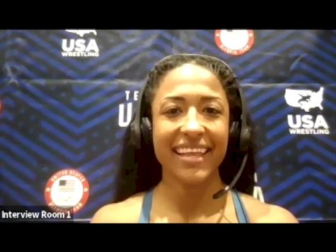 Victoria Anthony after her quarterfinal win at the 2021 Olympic Trials