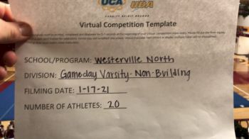 Westerville North JV High School [Game Day Varsity Non-Building] 2021 UCA January Virtual Challenge