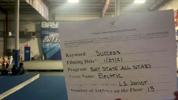 Bay State - Electric [L1 Junior] 2021 Athletic Championships: Virtual DI & DII