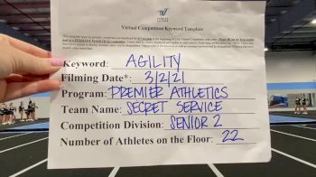 Premier Athletics Nashville - Premier Athletics - Nashville - Secret Service [L2 Senior - Small] 2021 Varsity All Star Winter Virtual Competition Series: Event III