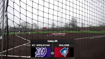 Replay: Kentucky Wesleyan vs Malone - DH | Mar 21 Game 2