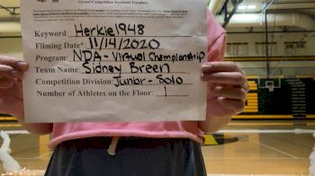 Kenowa Hills High School Sidney [Junior - Best Dancer - Lyrical - Female] 2020 NDA November Virtual Championship