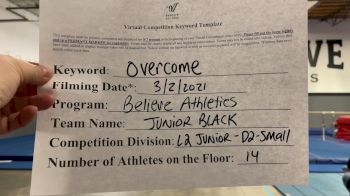 Believe Athletics - Junior Black [L2 Junior - D2 - Small] 2021 Spirit Sports: Virtual Duel in the Desert
