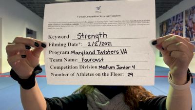 Maryland Twisters Virginia - Fourcast [L4 Junior - Medium] 2021 Varsity All Star Winter Virtual Competition Series: Event II