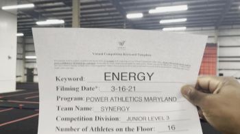 Power Athletics - Maryland - Synergy [L3 Junior - Small] 2021 Beast of The East Virtual Championship