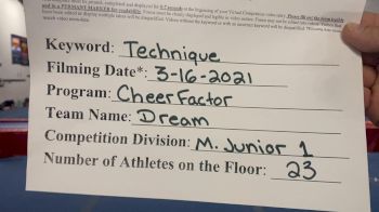 Cheer Factor - Dream [L1 Junior - Medium] 2021 Varsity All Star Winter Virtual Competition Series: Event IV