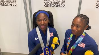 Twanisha Terry And Melissa Jefferson On Team USA's Gold Medal In 4x100m
