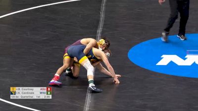 125 lb Quarterfinal, Brandon Courtney, Arizona State vs. Killian Cardinale, West Virginia