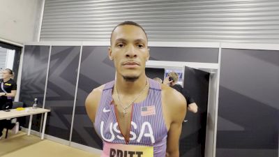 Jamal Britt Reacts To 110mH Disqualification At 2026 World Ultimate Champs