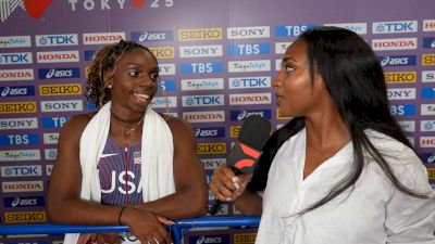 Brittany Brown Wins 200m Heat in 22.50